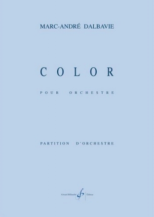 Color pour orchestre partition d'orchestre