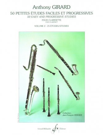 50 petites tudes faciles et progressives vol.2 (25 tudes) pour clarinette