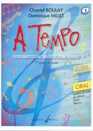 A TEMPO - PARTIE ORALE - VOLUME 3 LECTURE CHANTE /FORMATION DE LA VOIX