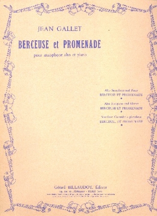 Berceuse et promenade pour saxophone alto et piano