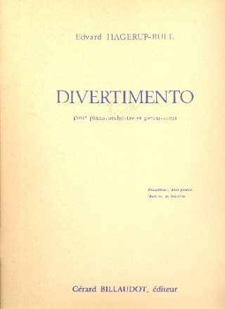 Divertimento op.15 pour piano, orchestre et percussion pour 2 pianos partition