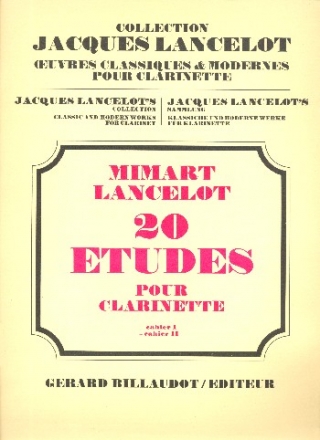 20 �tudes vol.2 pour clarinette