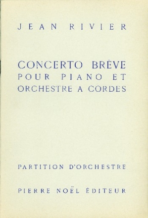 Concerto brve pour piano et orchestre  cordes partition
