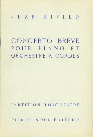Concerto brve pour piano et orchestre  cordes partition