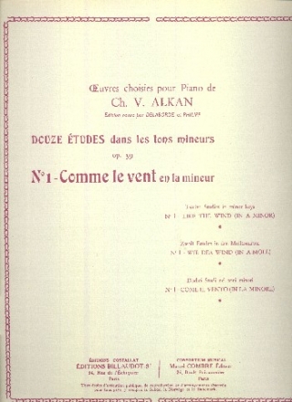 Comme le vent en la mineur op.39 pour piano