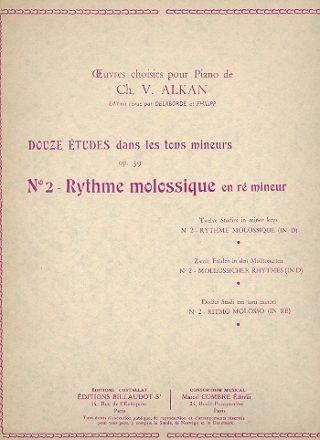 Rhythme molossique en r� mineur op.39,2 pour piano