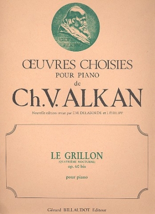 Le Grillon op.60 bis  pour piano
