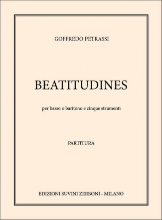 Beatitudines fr Bass (Bariton), Klarinette, Trompete, Viola, Kontrabass und Pauken Partitur