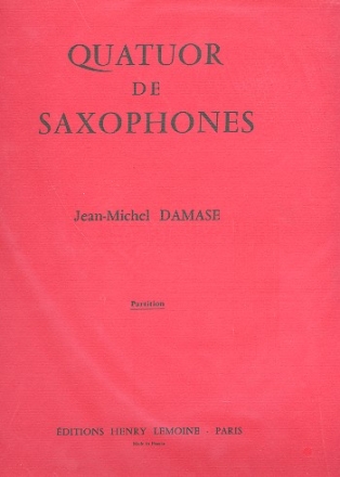 Quatuor de saxophones pour 4 saxophones partition et parties