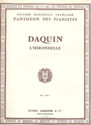 L'Hirondelle  pour piano