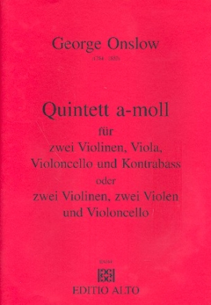 Quintett a-Moll fr 2 Violinen, Viola, Violoncello und Kontraba