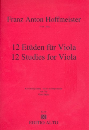 12 Etden fr Viola Klavierbegleitung
