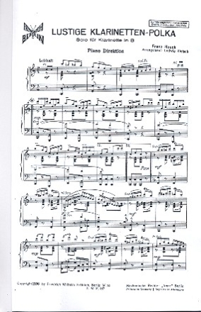 Lustige Klarinetten-Polka fr Klarinette und Klavier