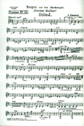 Reigen: fr Salonorchester Ergnzungsstimmen