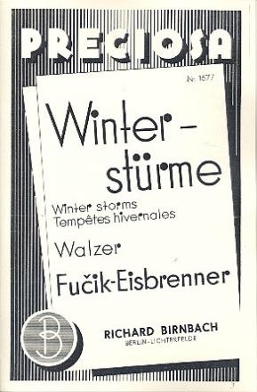 Winterstürme: für Salonorchester Direktion und Stimmen (Archivkopie)