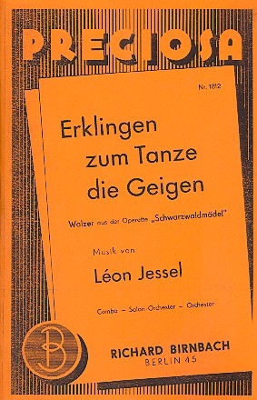 Erklingen zum Tanze die Geigen: fr Salonorchester