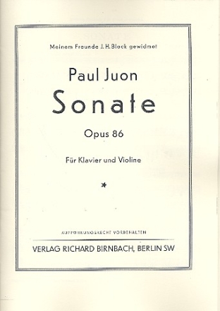 Sonate op.86 fr Violine und Klavier (Kopie)