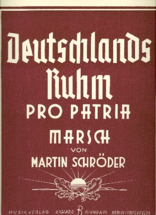 Deutschlands Ruhm fr Klavier