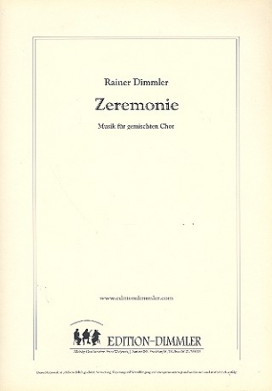 Zeremonie fr gem Chor (SSTT) Partitur und je 1 Chorstimme