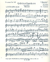 Gtterfunken: fr Blasorchester Ergnzungsstimmen Saxophone