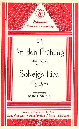 An den Frhling op.43,6  und Solveigs Lied op.55,5: fr Salonorchester