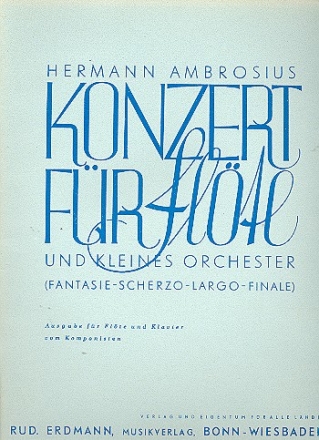 Konzert F-Dur für Flöte und Orchester für Flöte und Klavier