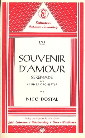Souvenir d'Amour  und  Serenade fr Salonorchester Piano-Direktion und Stimmen