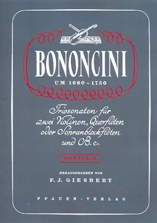 Triosonate Nr.2  fr 2 Violinen/Flten/Sopranblockflten und Bc