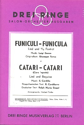Funiculi-Funicula  und  Catari-Catari: fr Salonorchester