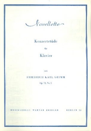 Novelette Konzertetde Op.78,5 fr Klavier