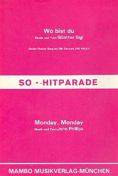 Wo bist du   und   Monday Monday: fr Salonorchester