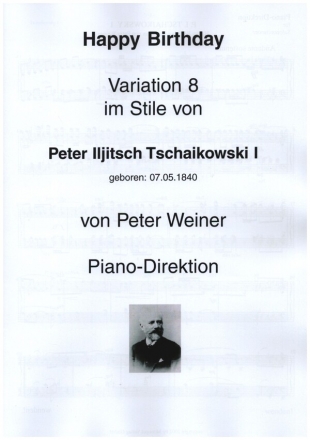 Happy Birthday Variation 8 im Stile von Peter IIjitsch Tschaikowski I fr Salonorchester Direktion und Stimmen