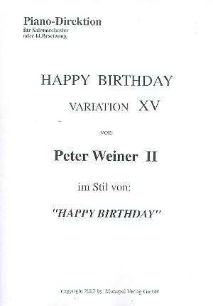 Happy Birthday Variation 15 (Weiner 2): fr Salonorchester