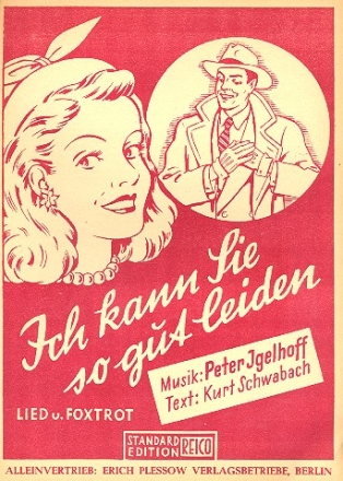 Ich kann sie so gut leiden fr Gesang und Klavier Einzelausgabe