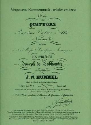 Streichquartett c-Moll op.30,1 fr 2 Violinen, Viola und Violoncello Stimmen