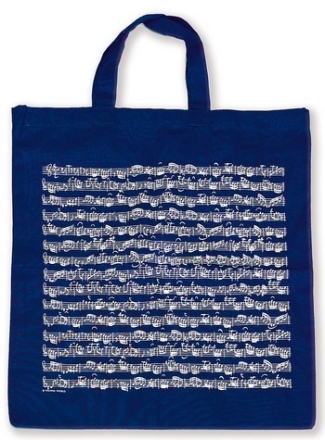 Tragetasche Notenblatt navy 38 x 40 cm 38x40cm + Henkel