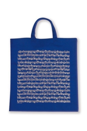 Tragetasche Notenblatt blau 38 x 40 cm 38x40cm + Henkel