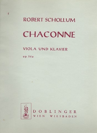 Chaconne op.54a fr Viola und Klavier