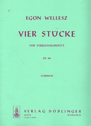4 Stcke op.109 fr 2 Violinen. 2 Violen und Violoncello