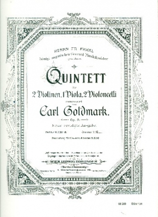 Quintett op.9 fr 2 Violinen, Viola und 2 Violoncelli Stimmen