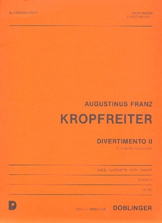 Divertimento Nr.2 fr Oboe, Klarinette, Horn und Fagott Stimmen