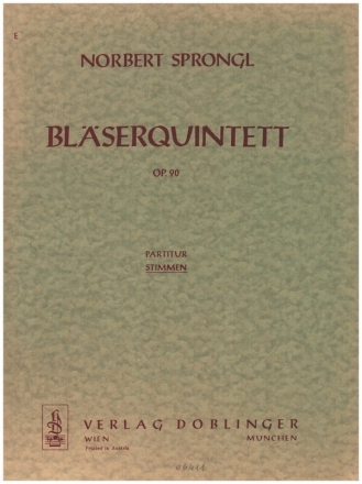 Blserquintett op.90 fr Flte, Oboe, Klarinette, Horn und Fagott Stimmen