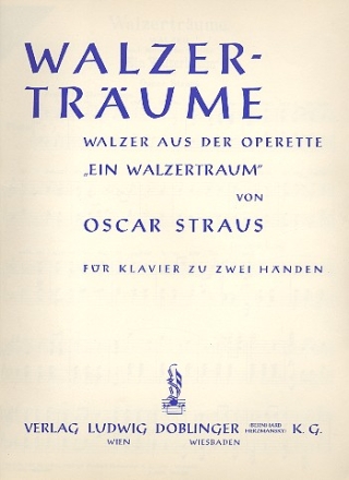 Walzertrume fr Klavier