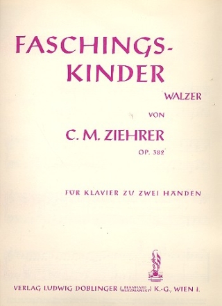 Faschingskinder op.382 fr Klavier