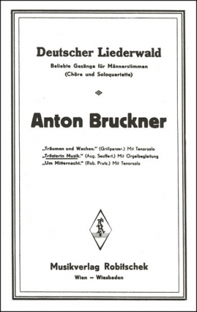 BRUCKNER Anton Trsterin Musik  Klavierauszug