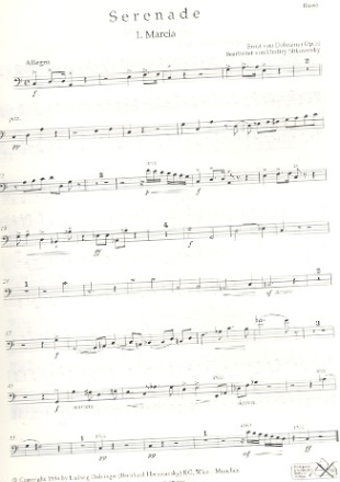 Serenade C-Dur op.10 fr Streichorchester Kontrabass