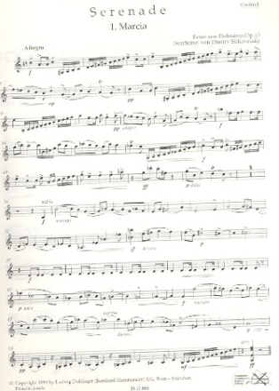 Serenade C-Dur op.10 fr Streichorchester Violine 1