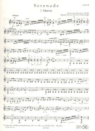 Serenade C-Dur op.10 frt Streichorchester Violine 2