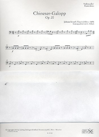 Chineser-Galopp op.20 fr Orchester Violoncello/Kontrabass