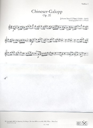 Chineser-Galopp op.20 fr Orchester Violine 1